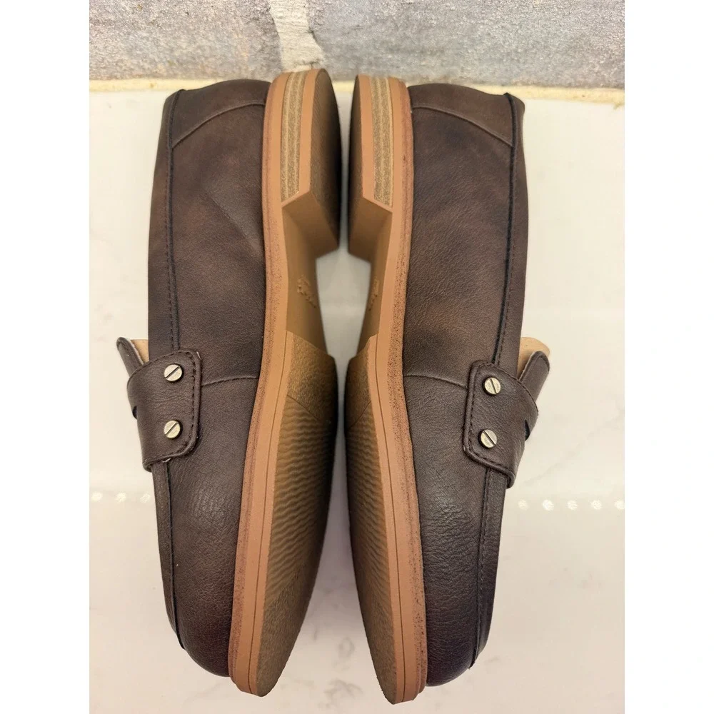 Dr. Scholl's Women's Dark Brown Leather Penny Loafers